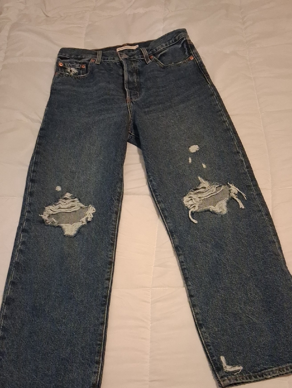 Womens Ribcage Straight Ankle Levis Jeans 28